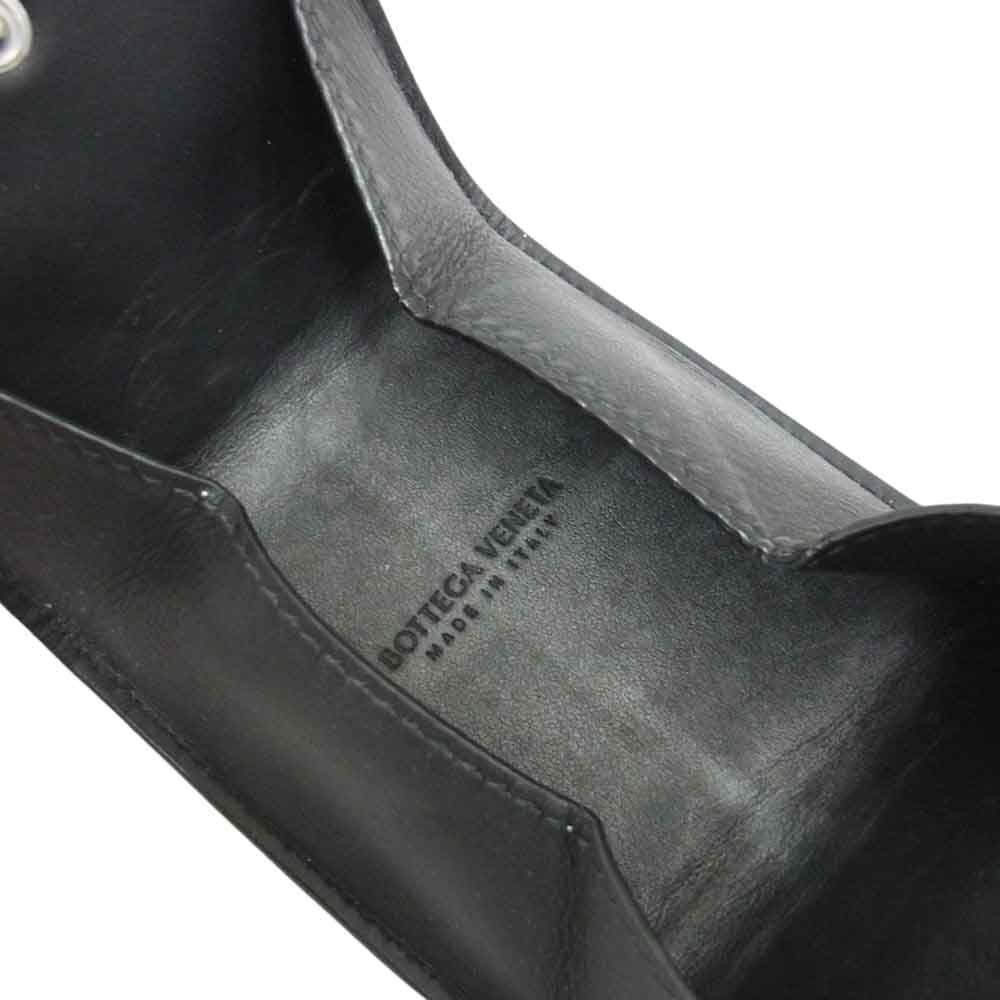 BOTTEGAVENETA ボッテガヴェネタ マキシ イントレチャート レザー コインケース 小銭入れ ブラック系【中古】