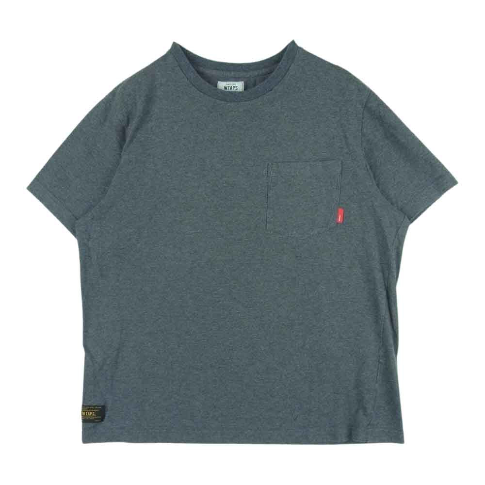 WTAPS ダブルタップス 152ATDT-CSM01 BLANK S/S C ポケット付き 半袖 Tシャツ コットン 日本製 グレー系 S【中古】