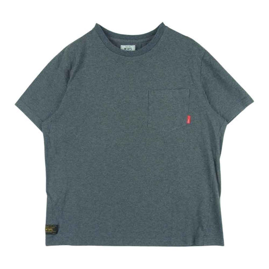 WTAPS ダブルタップス 152ATDT-CSM01 BLANK S/S C ポケット付き 半袖 Tシャツ コットン 日本製 グレー系 S【中古】