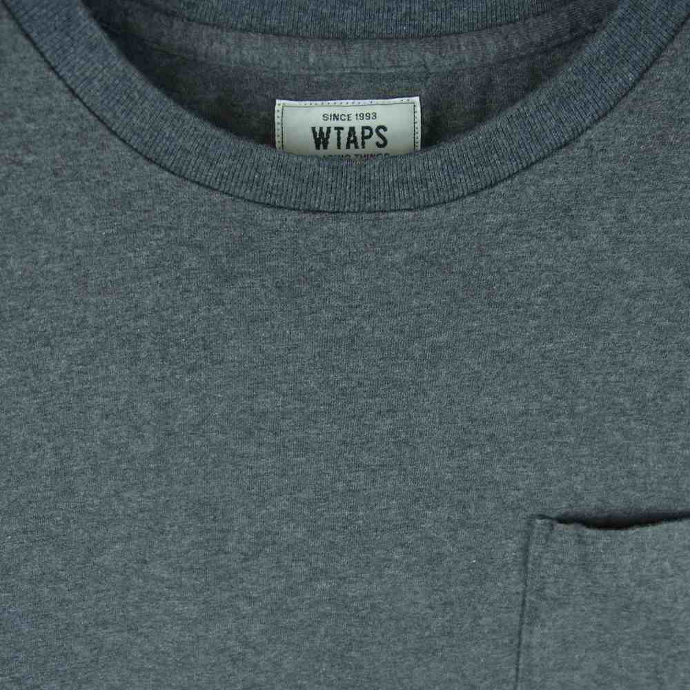 WTAPS ダブルタップス 152ATDT-CSM01 BLANK S/S C ポケット付き 半袖 Tシャツ コットン 日本製 グレー系 S【中古】