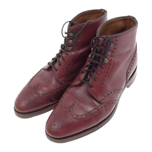 John Lobb ジョンロブ ウィングチップ レースアップ レザー ブーツ ブラウン系 実寸内寸25㎝【中古】