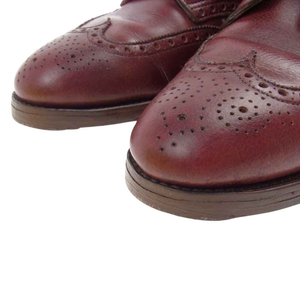 John Lobb ジョンロブ ウィングチップ レースアップ レザー ブーツ ブラウン系 実寸内寸25㎝【中古】