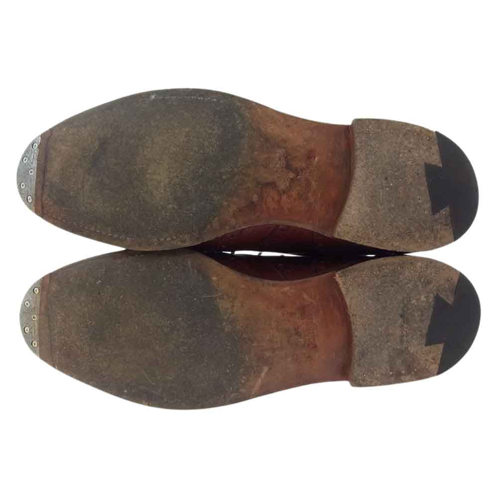 John Lobb ジョンロブ ウィングチップ レースアップ レザー ブーツ ブラウン系 実寸内寸25㎝【中古】