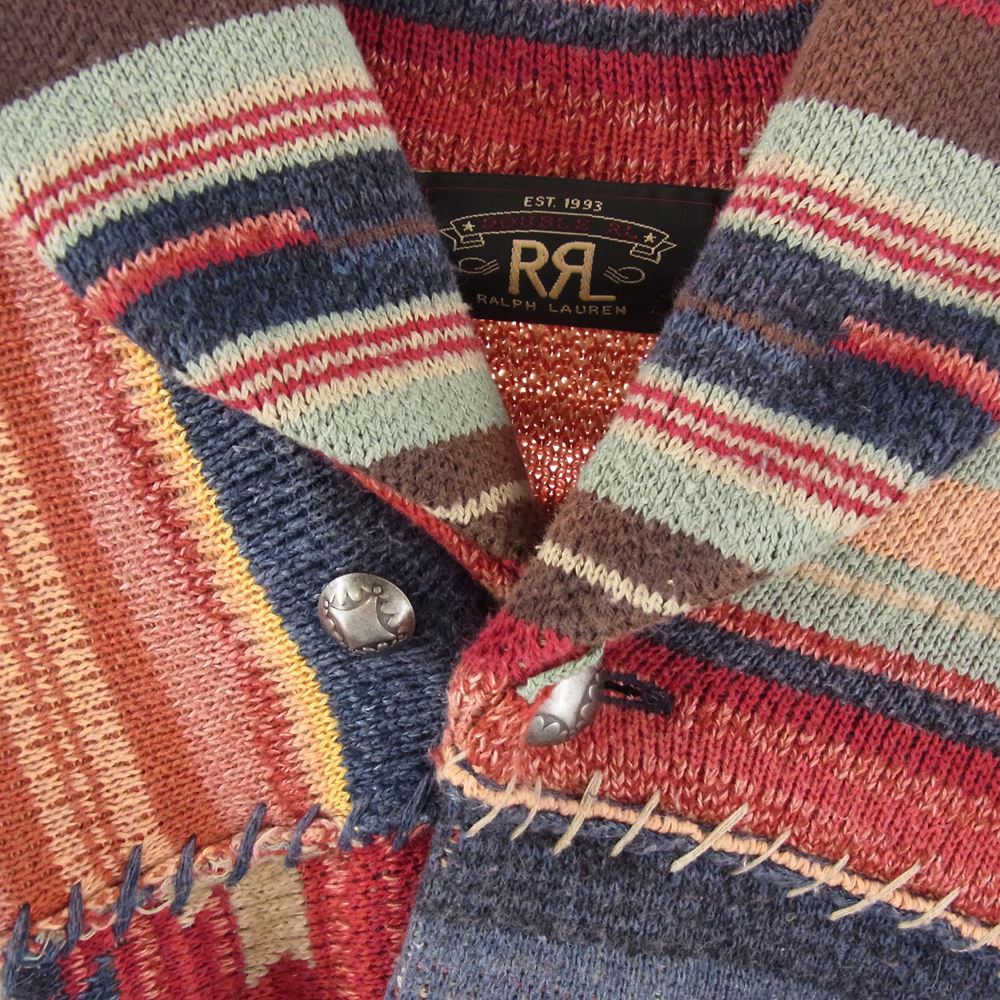 RRL ダブルアールエル 国内正規品 ショールカラー ネイティブ  マルチカラー系 XS【新古品】【未使用】【中古】