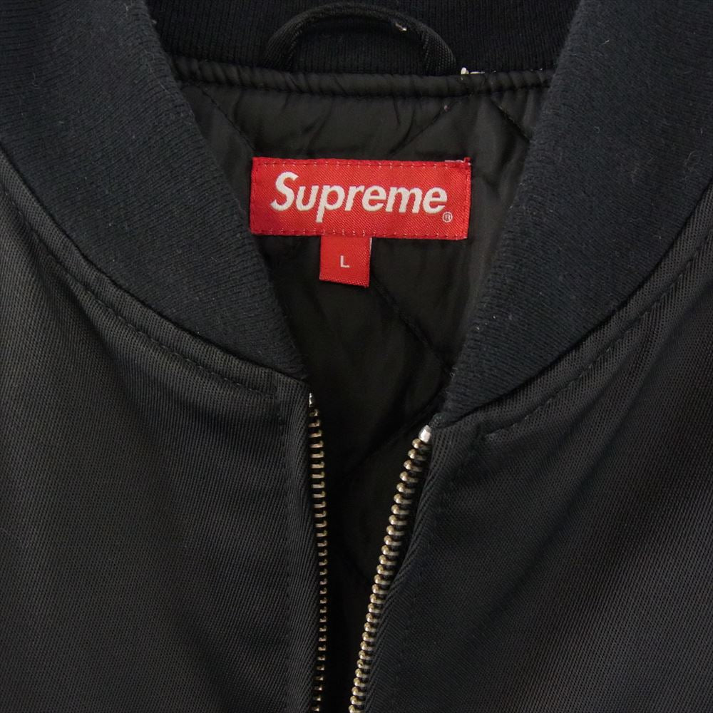 Supreme シュプリーム 18SS Reflective Stripe Work Jacket リフレクティブ ストライプ ワーク ジャケット ブラック系 L【中古】
