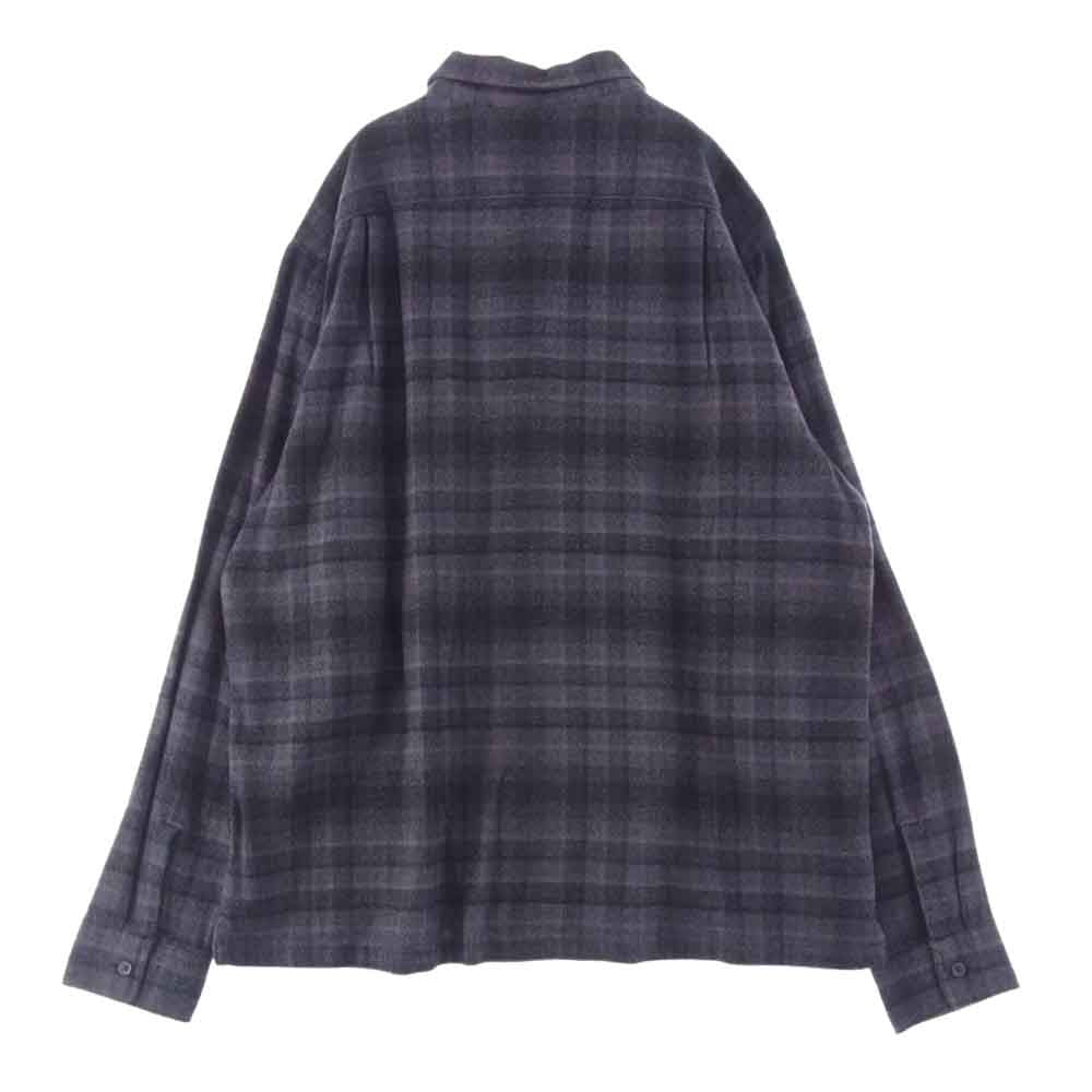 Supreme シュプリーム 21SS Plaid Flannel Shirt プレイド フランネル チェック 長袖 シャツ ダークグレー系 M【美品】【中古】