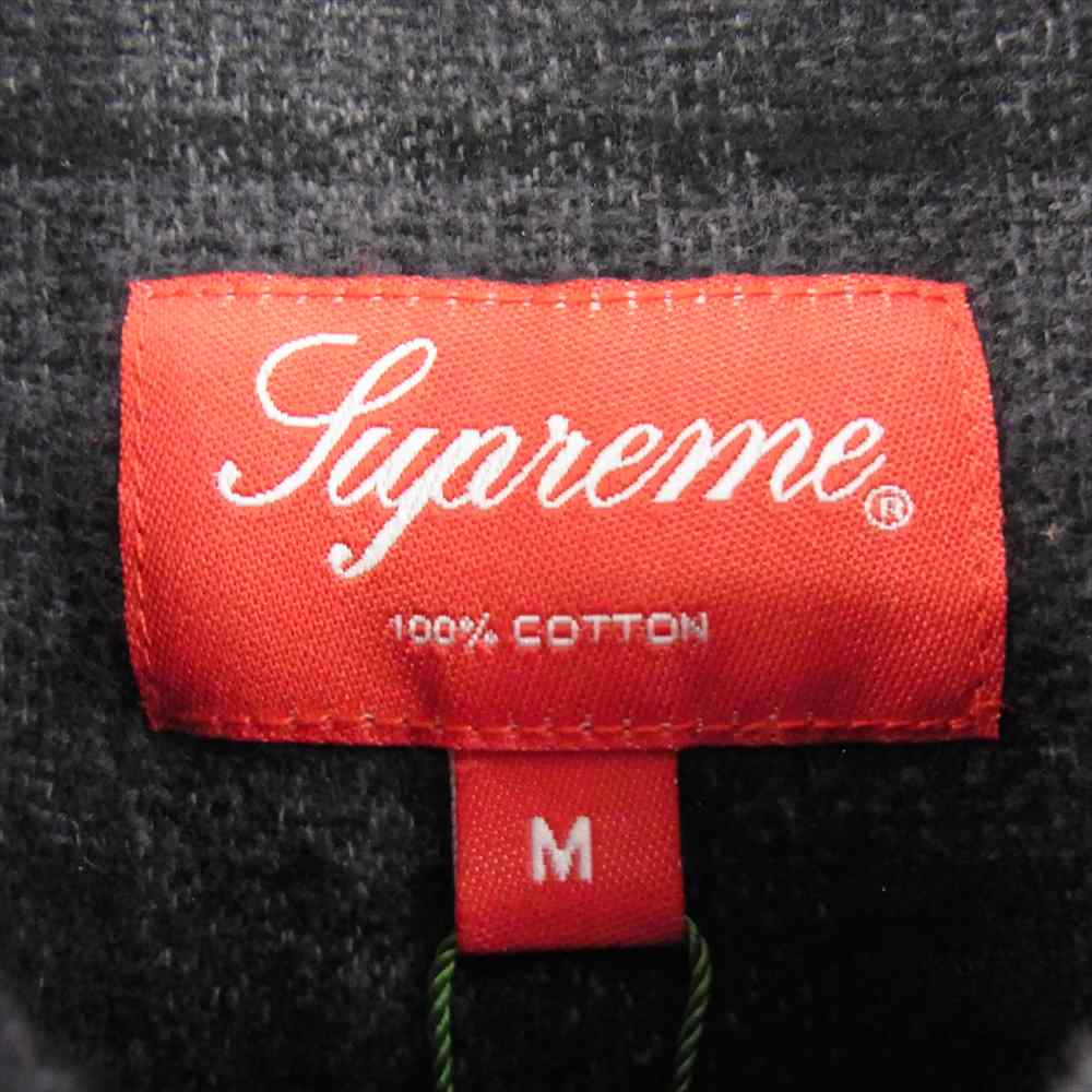Supreme シュプリーム 21SS Plaid Flannel Shirt プレイド フランネル チェック 長袖 シャツ ダークグレー系 M【美品】【中古】