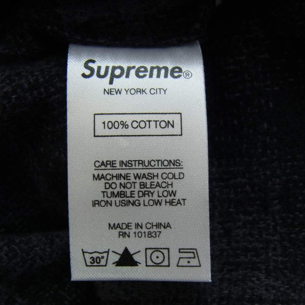 Supreme シュプリーム 21SS Plaid Flannel Shirt プレイド フランネル チェック 長袖 シャツ ダークグレー系 M【美品】【中古】