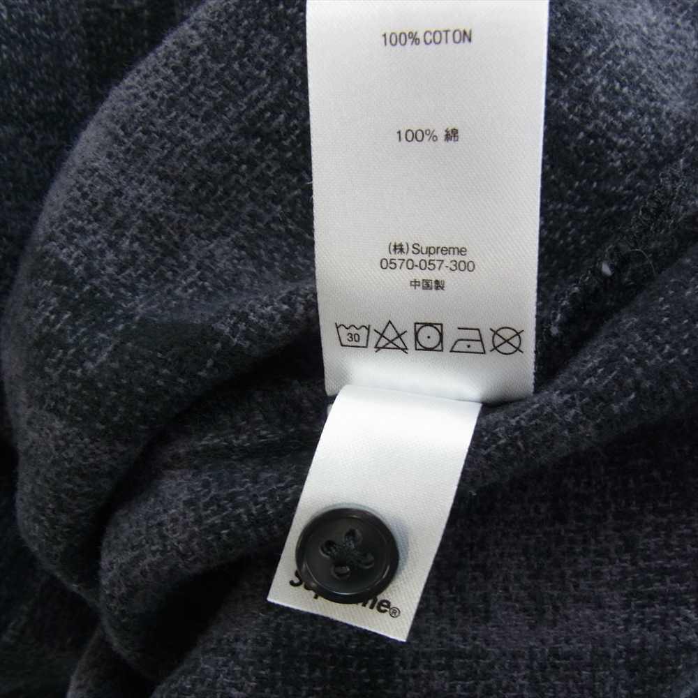Supreme シュプリーム 21SS Plaid Flannel Shirt プレイド フランネル チェック 長袖 シャツ ダークグレー系 M【美品】【中古】