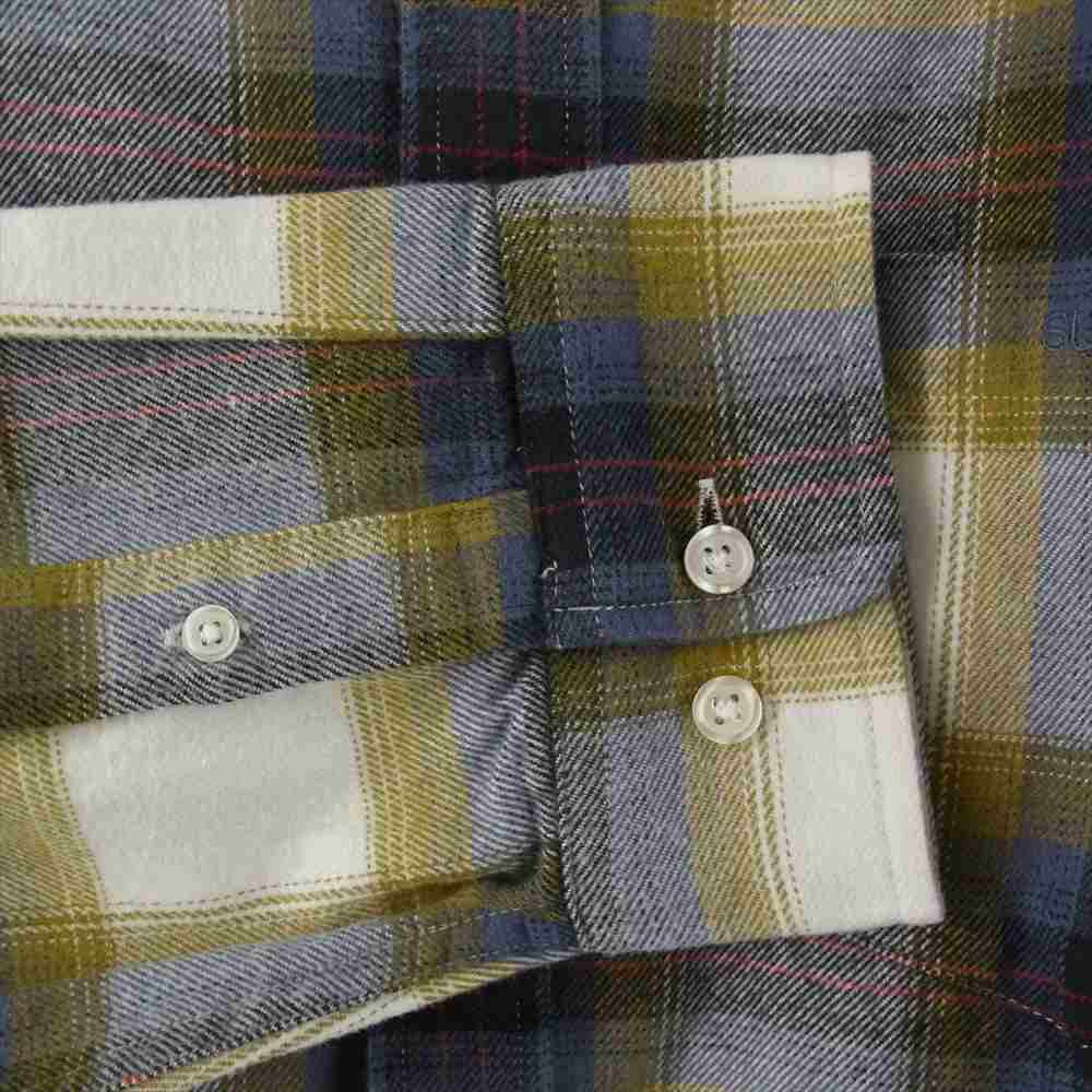 Supreme シュプリーム 22SS Brushed Plaid Flannel Shirt ブラッシュド プレイド フランネル チェック 長袖 シャツ マルチカラー系 L【美品】【中古】