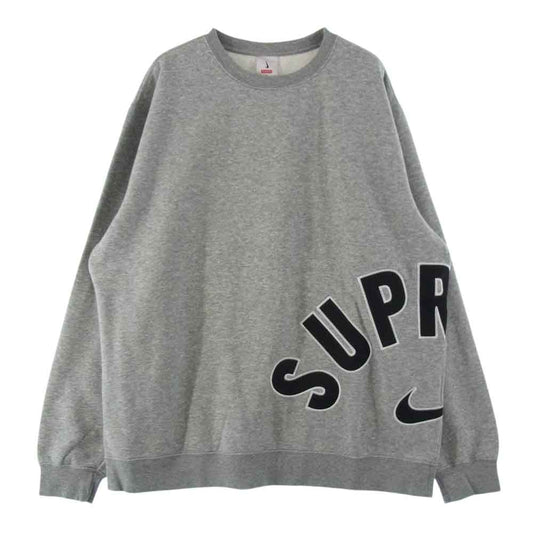 Supreme シュプリーム 22SS × Nike Arc Crewneck ナイキ アーチ クルーネック スウェット グレー系 L【新古品】【未使用】【中古】