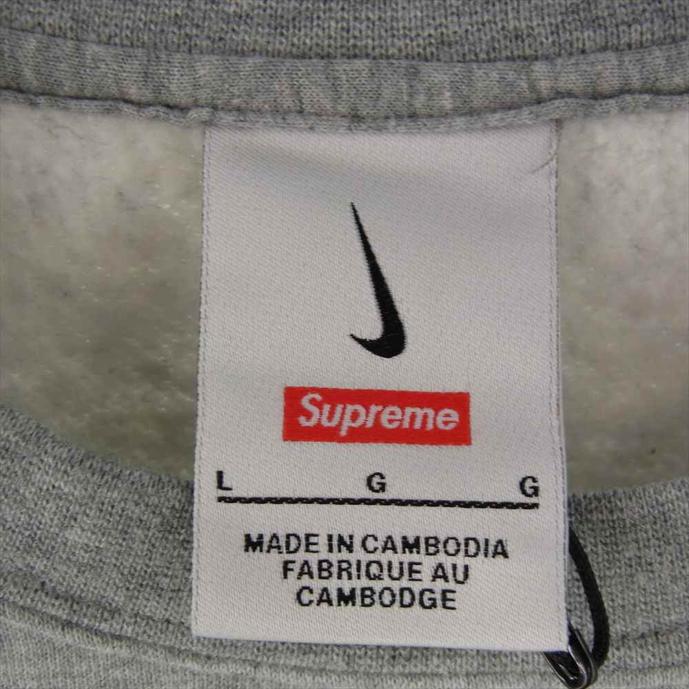 Supreme シュプリーム 22SS × Nike Arc Crewneck ナイキ アーチ クルーネック スウェット グレー系 L【新古品】【未使用】【中古】