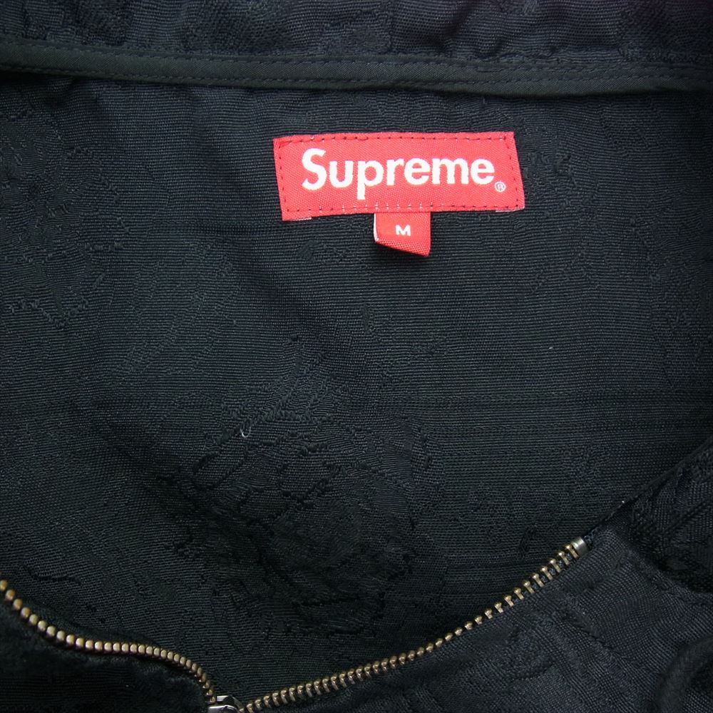 Supreme シュプリーム 21SS Floral Tapestry Anorak フローラル タペストリー ハーフ ジップ アノラック パーカー ジャケット ブラック系 M【美品】【中古】