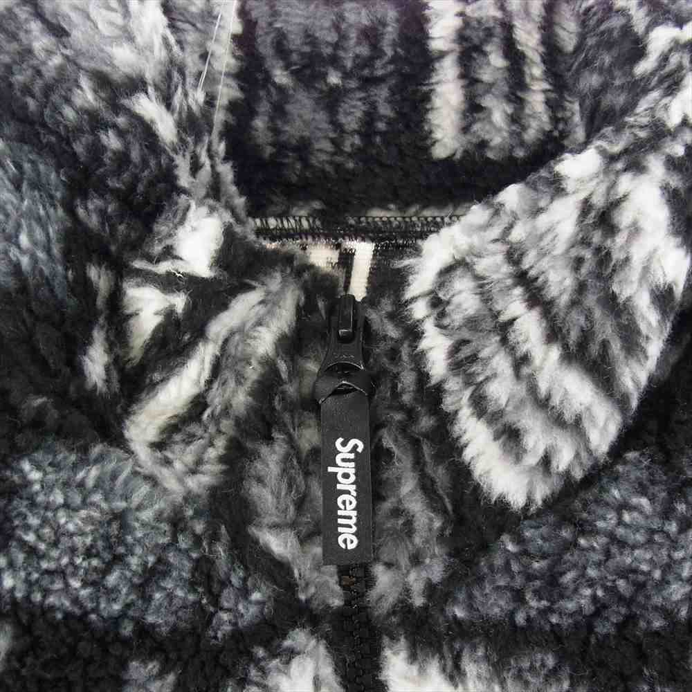 Supreme シュプリーム 21SS Saint Michael Fleece Jacket セント マイケル フリース ジャケット ブラック系 ホワイト系 グレー系 L【美品】【中古】
