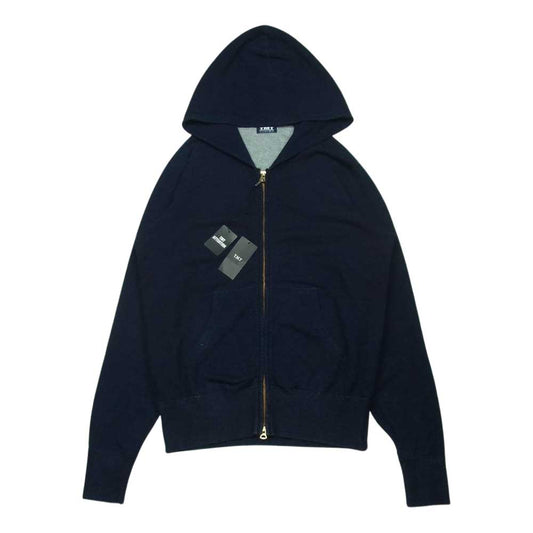 TMT ティーエムティー TSW-S1708 INDIGO インディゴ フルジップ スウェット パーカー ダークネイビー系 L【中古】