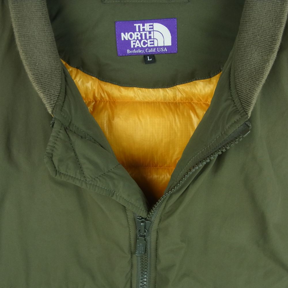 THE NORTH FACE ノースフェイス ND2664N PURPLE LABEL MOUNTAIN FIELD DOWN JACKET パープルレーベル マウンテン フィールド ダウン ボンバー ジャケット ブルゾン カーキ系 L【中古】