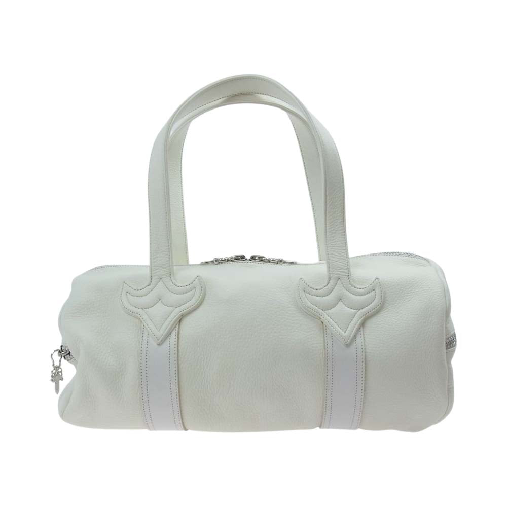 CHROME HEARTS クロムハーツ（原本無） DUFFLE TINY タイニーダッフル ダガージップ レザーバッグ ホワイト系【中古】