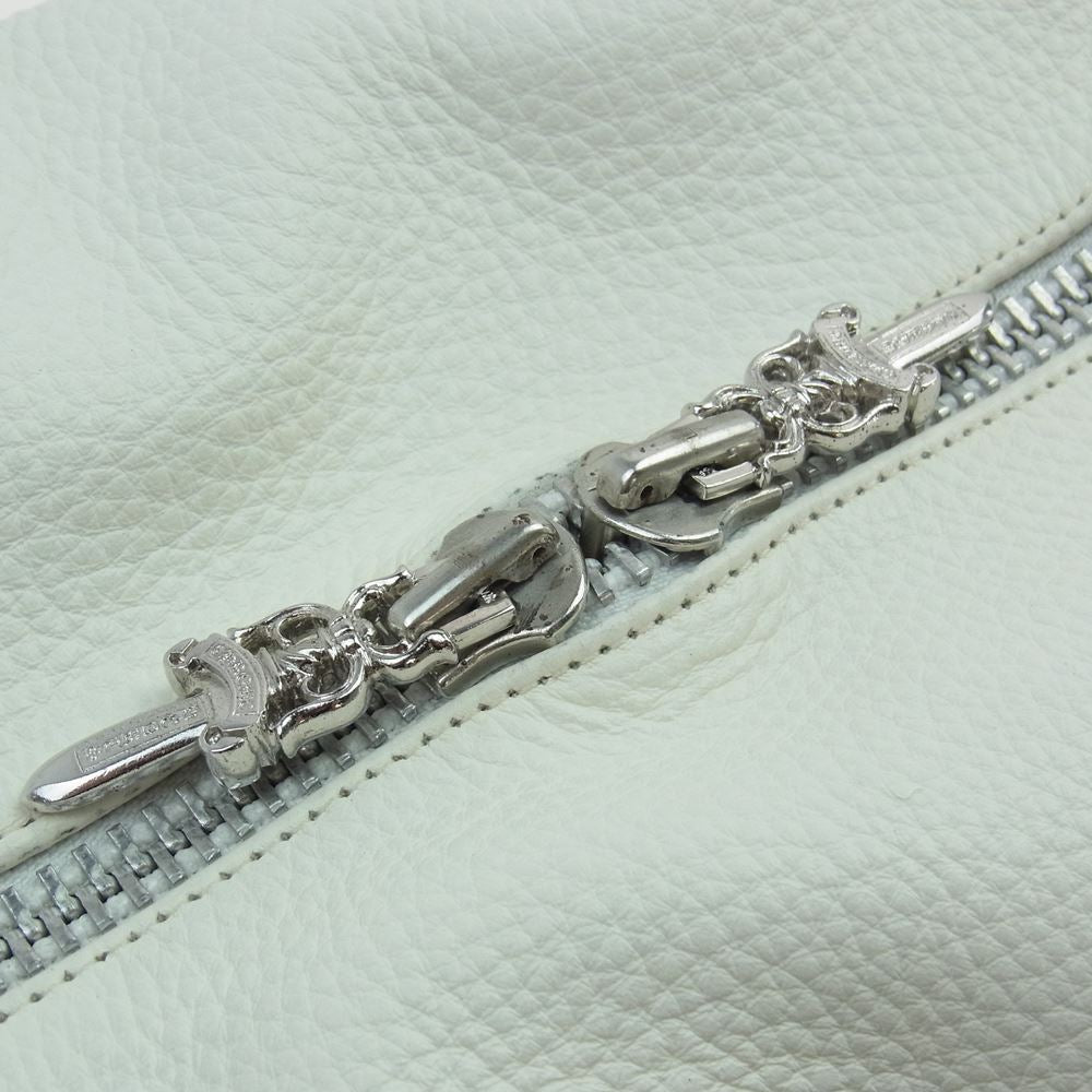 CHROME HEARTS クロムハーツ（原本無） DUFFLE TINY タイニーダッフル ダガージップ レザーバッグ ホワイト系【中古】