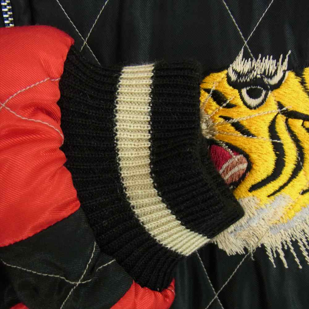 TAILOR TOYO テイラー東洋 TT14466 DRAGON×ROARING TIGER ドラゴン ローリングタイガー 横須賀ジャンパー スカジャン リバーシブル キルト ブラック系 XXL【中古】