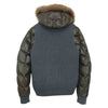 MONCLER モンクレール YOURI ニット ファー ダウン ジャケット グレー系 1【中古】