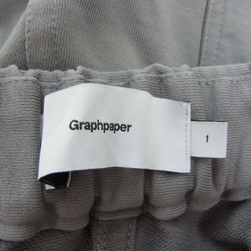 GRAPHPAPER グラフペーパー 20SS GM201-40014 Baker Sweat Pants ベイカー スウェット パンツ グレー系 1【中古】