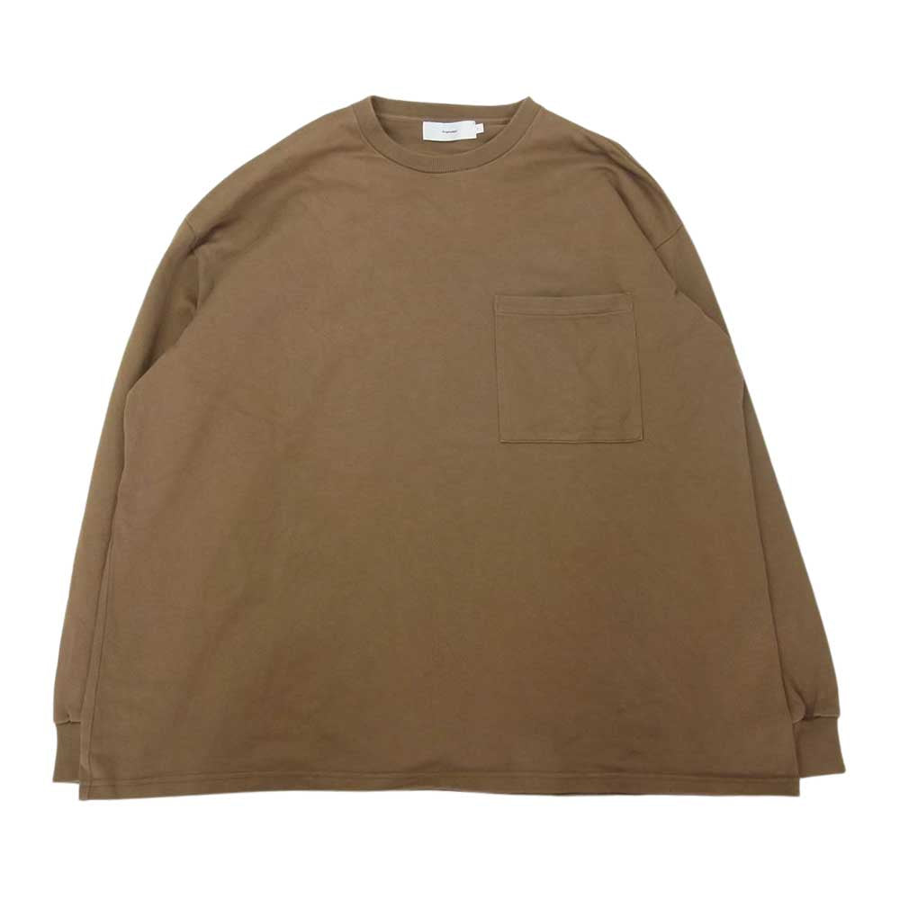 GRAPHPAPER グラフペーパー GU193-70025 Heavy Weight L/S Oversized Tee ヘビーウェイト オーバーサイズ Tシャツ カーキ系 F【中古】