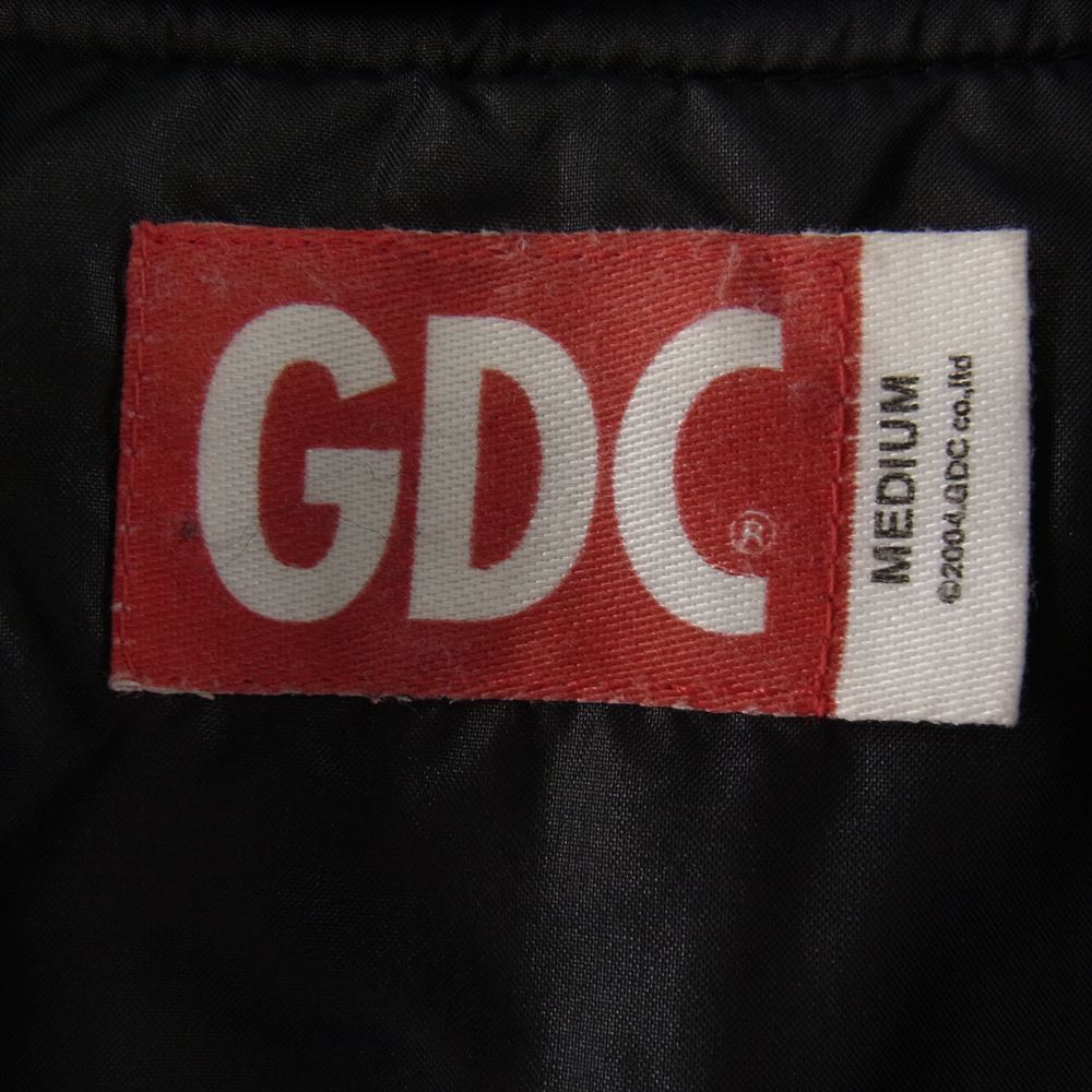 GDC ジーディーシー motor cycle モーター サイクル レーシング 中綿 ナイロン ジャケット 初期モデル ジャケット ブラック系 M【中古】