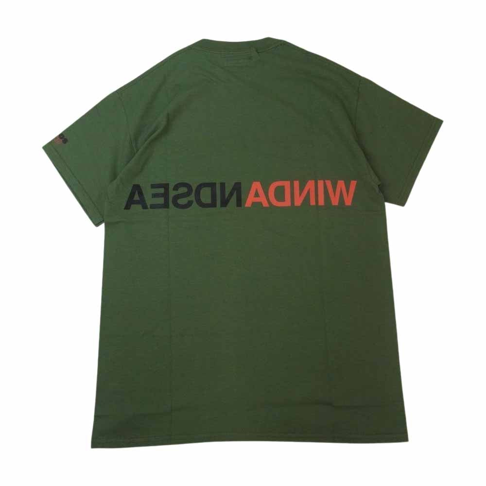 WIND AND SEA ウィンダンシー AT20-070 × atmos アトモス TRIANGLE LOGO トライアングル ロゴ 半袖 Tシャツ グリーン系 M【新古品】【未使用】【中古】