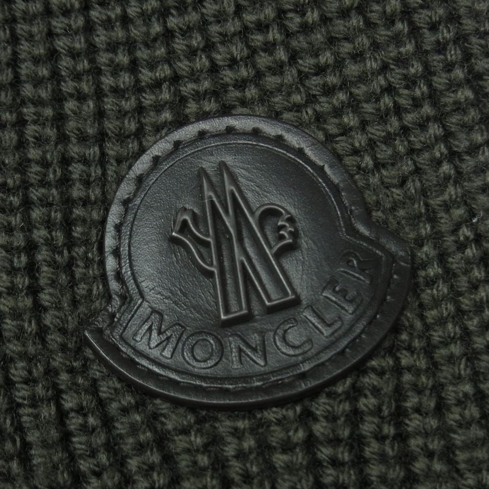 MONCLER モンクレール C20919409700 97340 MAGLIONE TRICOT CARDIGAN マリオーネ トリコ カーディガン ニット 切替 ジャケット カーキ系 ダークカーキ系 L【中古】