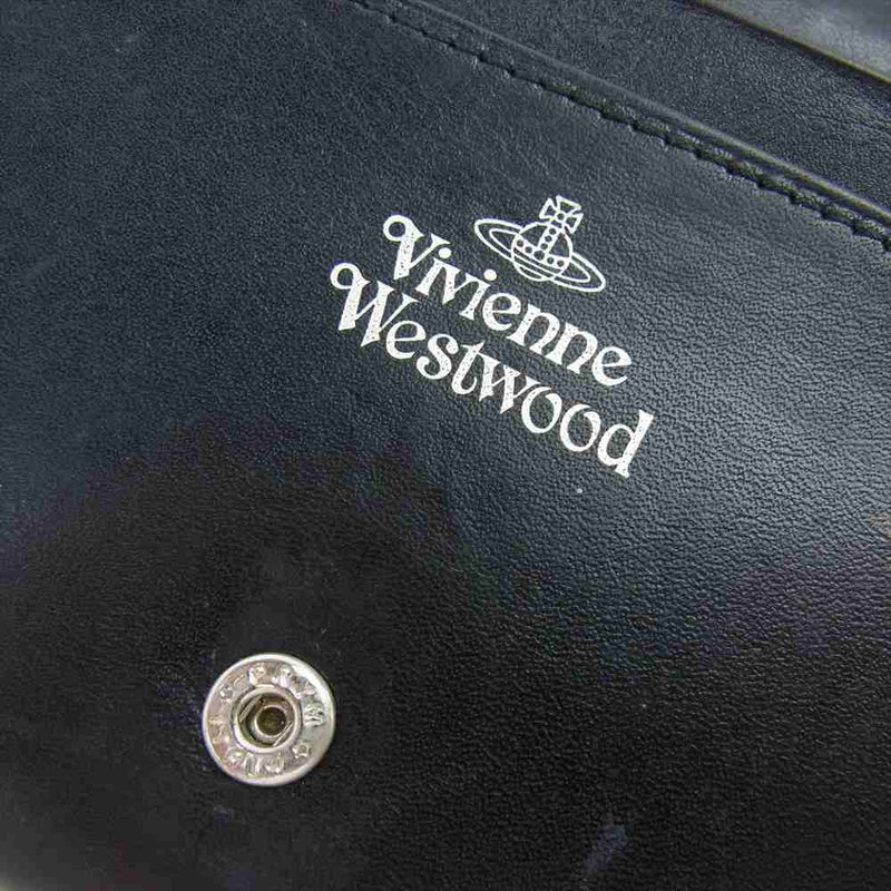 Vivienne Westwood ヴィヴィアンウエストウッド オーブ レザー ロングウォレット 長財布 ブラック系【中古】