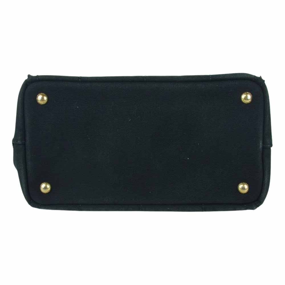 PRADA プラダ B2439G カナパ トート ハンド バッグ イタリア製 ブラック系 ダークグレーに近い黒【中古】
