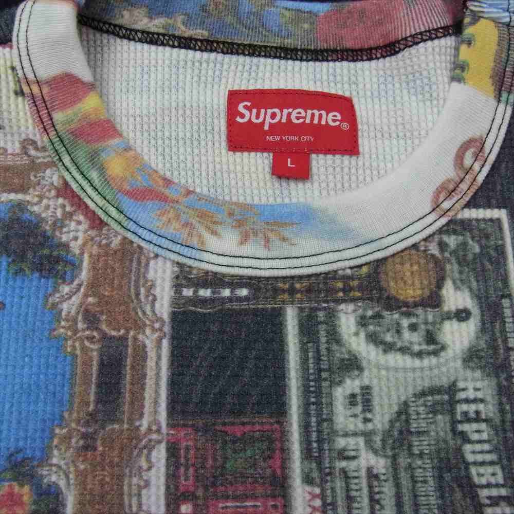 Supreme シュプリーム 22AW Republica Thermal リパブリカ サーマル カットソー 長袖 マルチカラー系 L【極上美品】【中古】