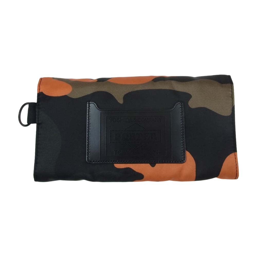 PORTER ポーター 384-17809 PS CAMO LONG WALLET カモフラ ロングウォレット オレンジ系 ブラック系 カーキ系【美品】【中古】
