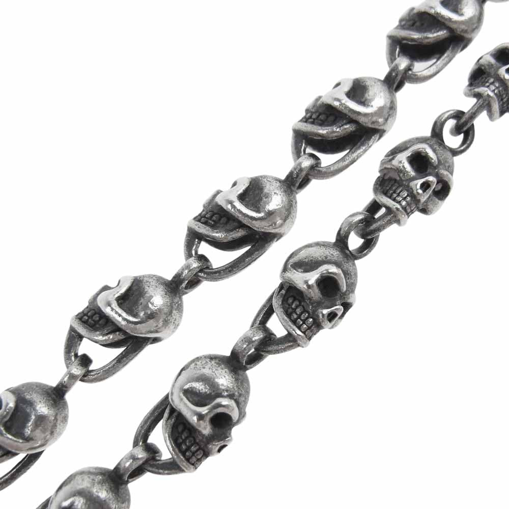 A&G エーアンドジー スカル フレア ダガー 2クリップ 2連 ウォレットチェーン シルバー系【中古】