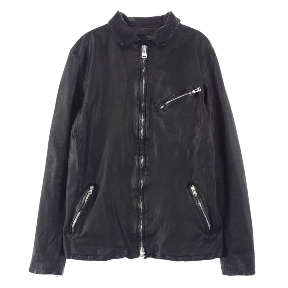 ISAMUKATAYAMA BACKLASH イサムカタヤマバックラッシュ 1872-01 イタリーショルダー シングルライダース ブラック系 XL【中古】