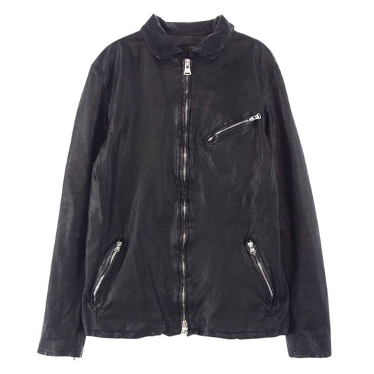 ISAMUKATAYAMA BACKLASH イサムカタヤマバックラッシュ 1872-01 イタリーショルダー シングルライダース ブラック系 XL【中古】