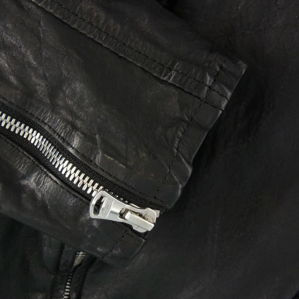 ISAMUKATAYAMA BACKLASH イサムカタヤマバックラッシュ 1872-01 イタリーショルダー シングルライダース ブラック系 XL【中古】