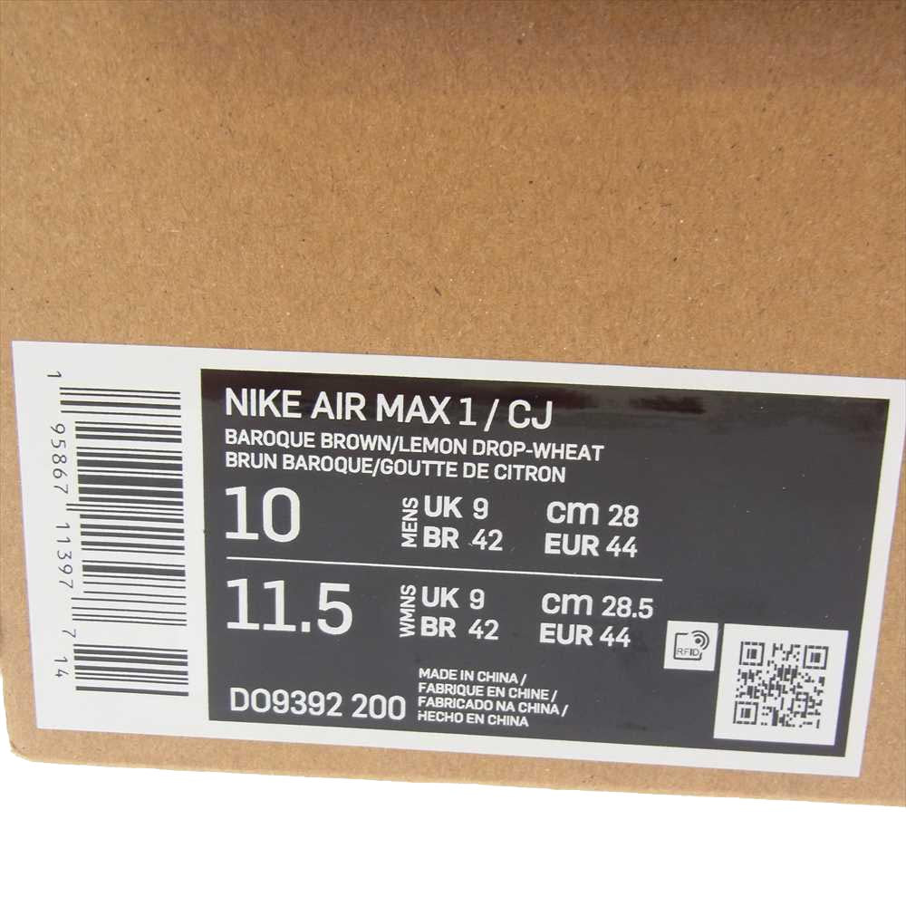 NIKE ナイキ × Travis Scott トラビススコット DO9392-200 Air Max 1 エア マックス 1 カクタス ジャック スニーカー イエロー系 ブラウン系 28cm【新古品】【未使用】【中古】