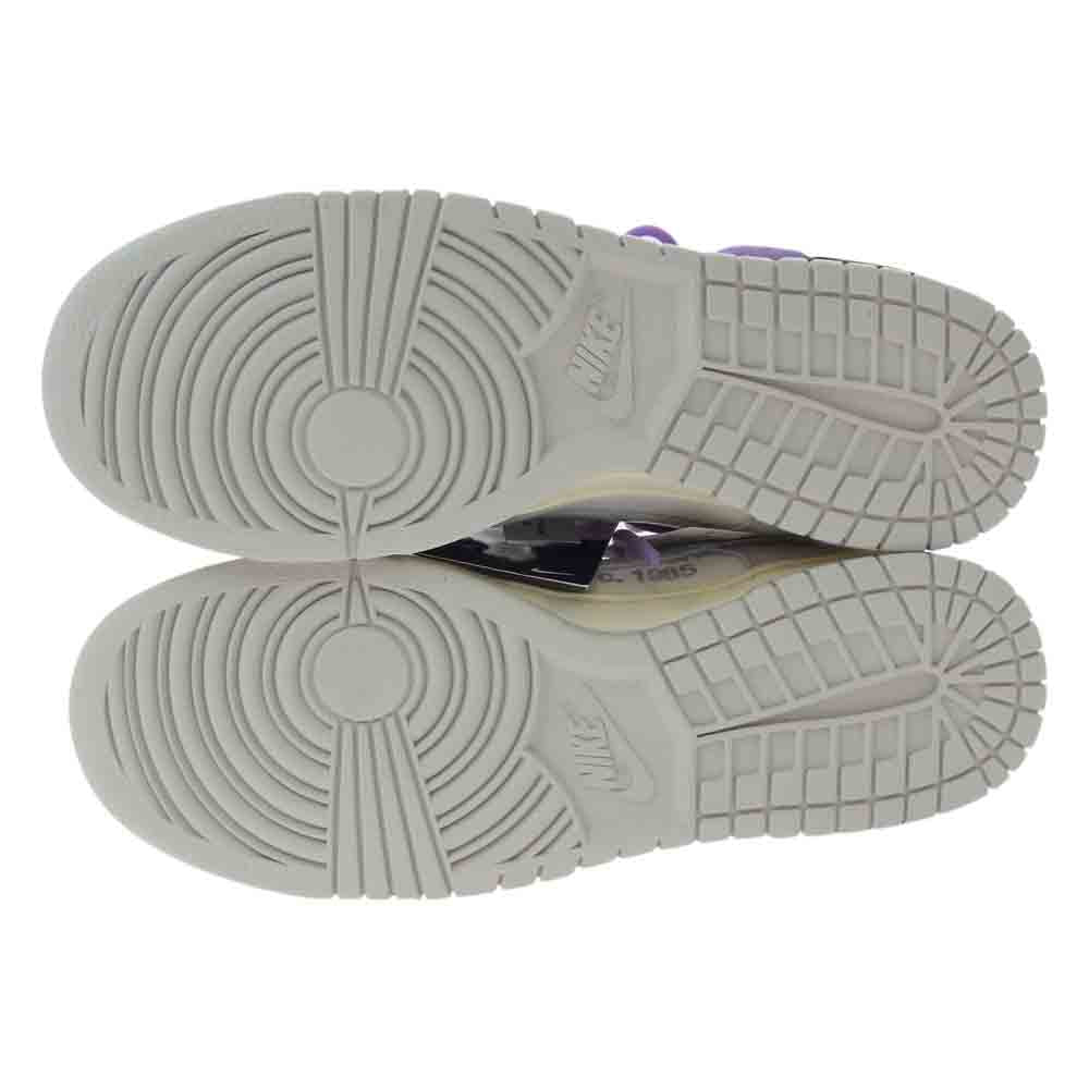 NIKE ナイキ × OFF-WHITE オフホワイト DM1602-125 DUNK LOW ダンク ロー スニーカー グレー系 ホワイト系 9.5【新古品】【未使用】【中古】