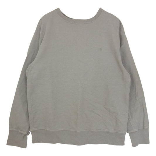 THE NORTH FACE ノースフェイス NT6903N PURPLE LABEL 10oz Mountain Crew Neck Sweat パープルレーベル クルーネック グレー系 L【中古】