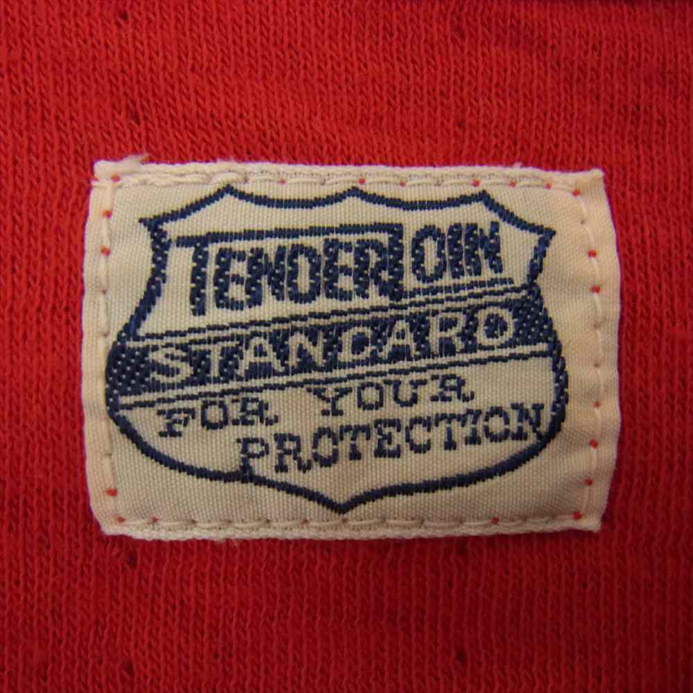 TENDERLOIN テンダーロイン T-CREW ボーダー クルーネック 長袖 Tシャツ カットソー レッド レッド系【中古】