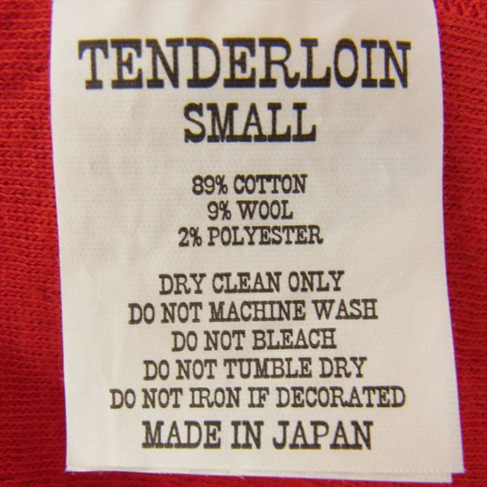 TENDERLOIN テンダーロイン T-CREW ボーダー クルーネック 長袖 Tシャツ カットソー レッド レッド系【中古】