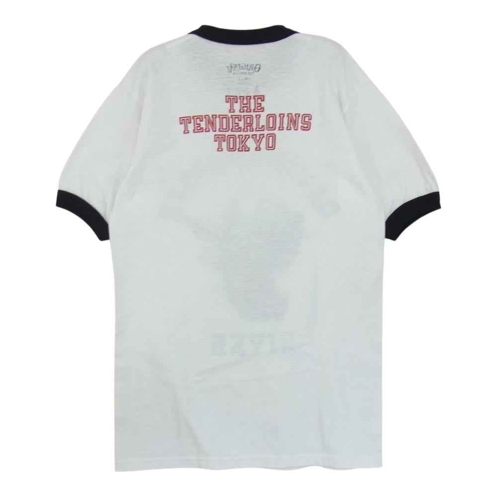 TENDERLOIN テンダーロイン RINGER TEE MD リンガー Tシャツ MAD DOG 犬 ホワイト系【中古】