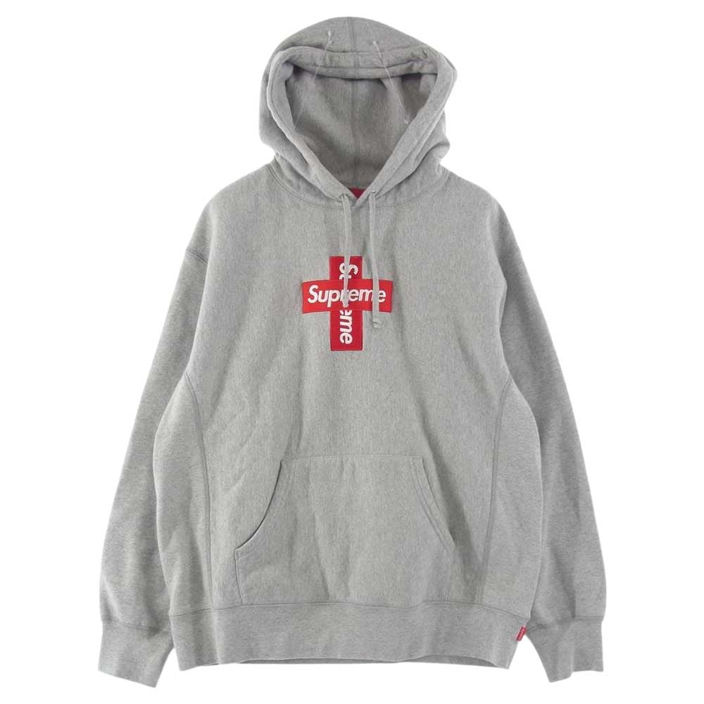 Supreme シュプリーム 20AW 20AW Cross Box Logo Hooded Sweatshirt  グレー系 M【中古】