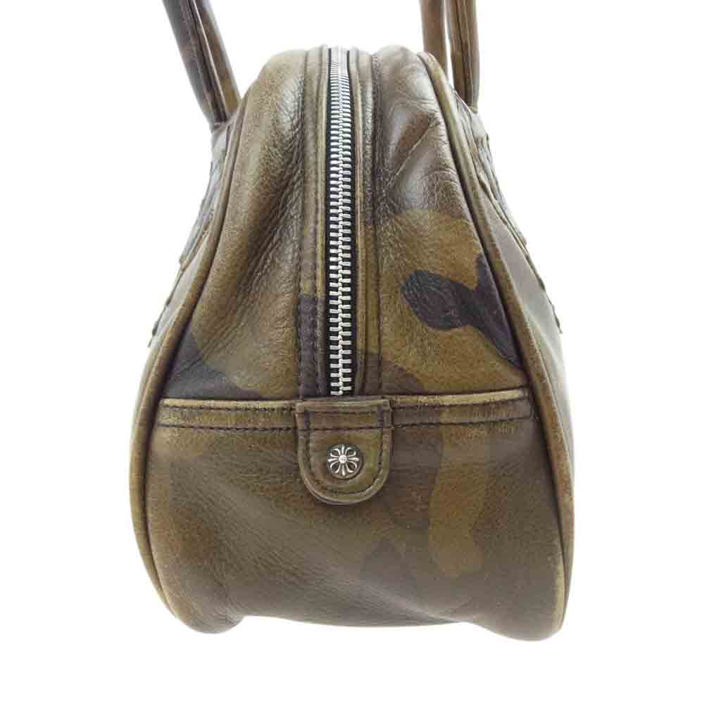 CHROME HEARTS クロムハーツ（原本無） GYM SM ジムバッグ スモール カモ 迷彩 レザー ハンドバッグ カーキ系【中古】