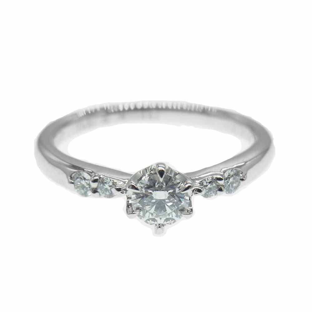 ラザール ダイヤモンド ドリルトン PT950 プラチナ ダイヤモンド リング 0.2CT 鑑定書付 8号【極上美品】【中古】