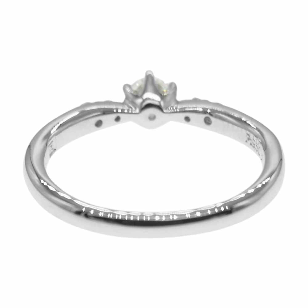 ラザール ダイヤモンド ドリルトン PT950 プラチナ ダイヤモンド リング 0.2CT 鑑定書付 8号【極上美品】【中古】
