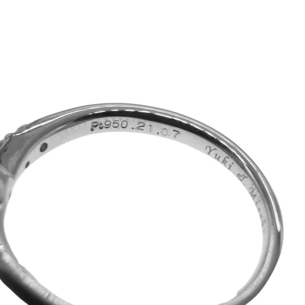 ラザール ダイヤモンド ドリルトン PT950 プラチナ ダイヤモンド リング 0.2CT 鑑定書付 8号【極上美品】【中古】