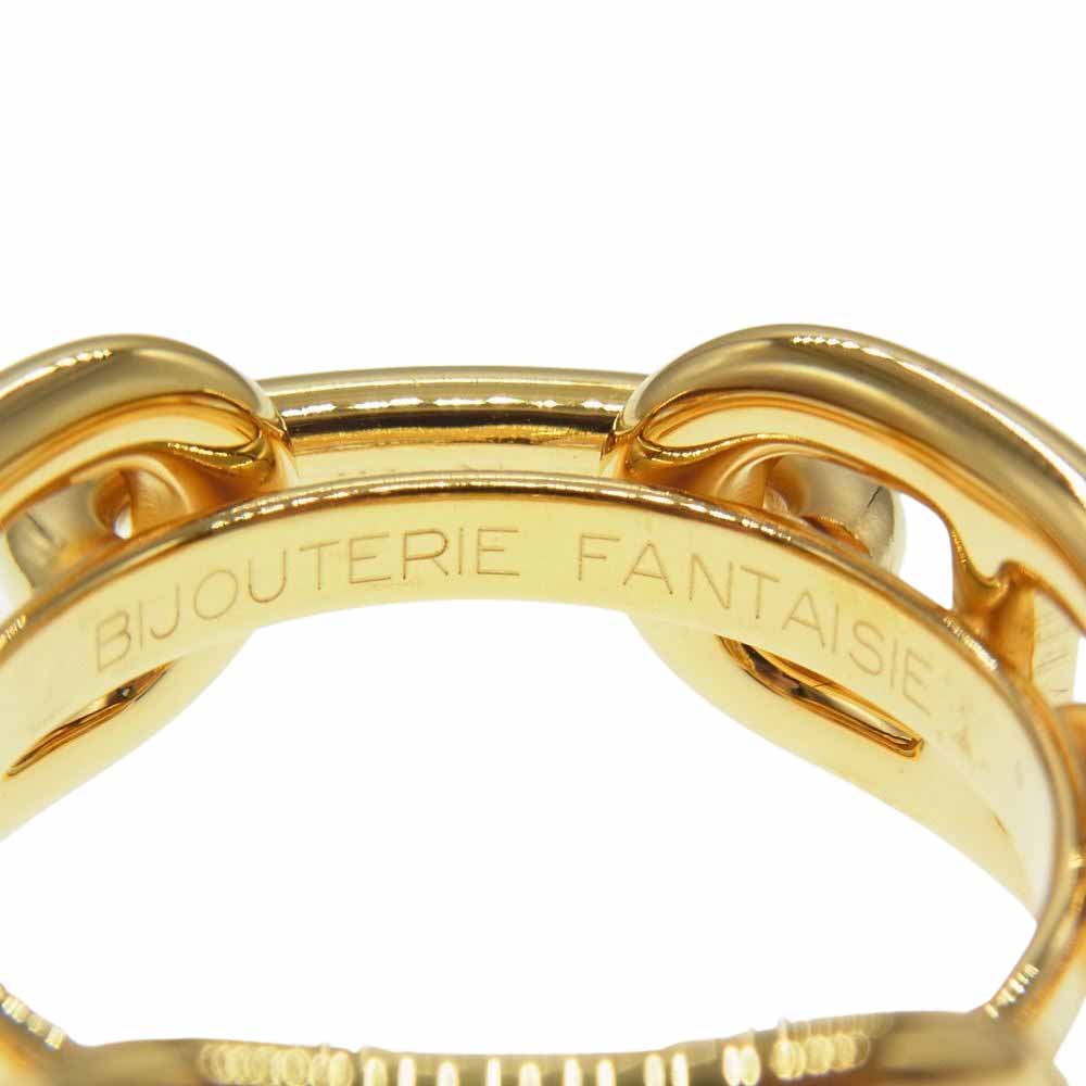 HERMES エルメス シェーヌダンクル スカーフリング ゴールド系【中古】