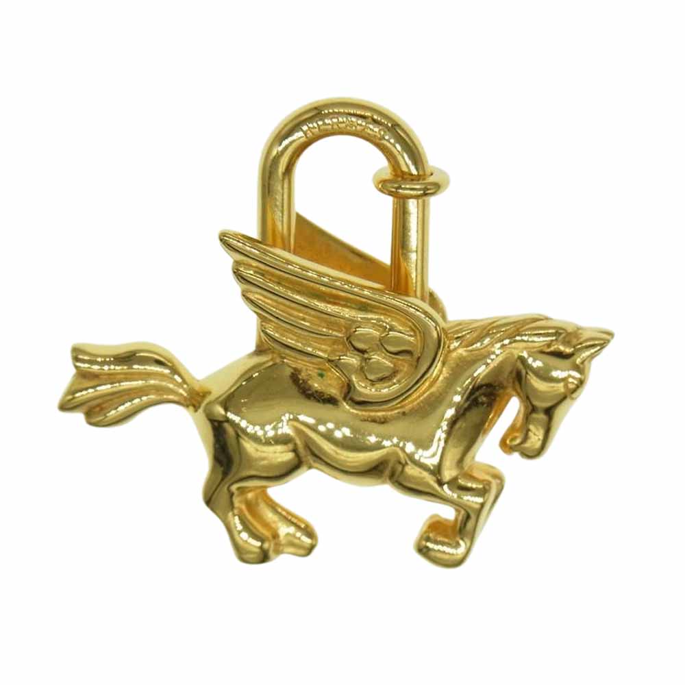 HERMES エルメス ユニセックス カデナ ペガサス ゴールド 1993年限定 馬 Le Cheva ゴールド系【中古】